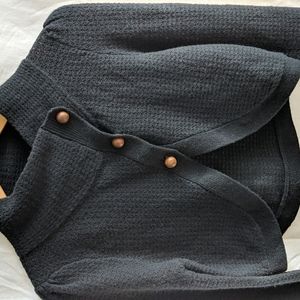 Anthropologie Black Charlie & Robin Cropped Cardigan